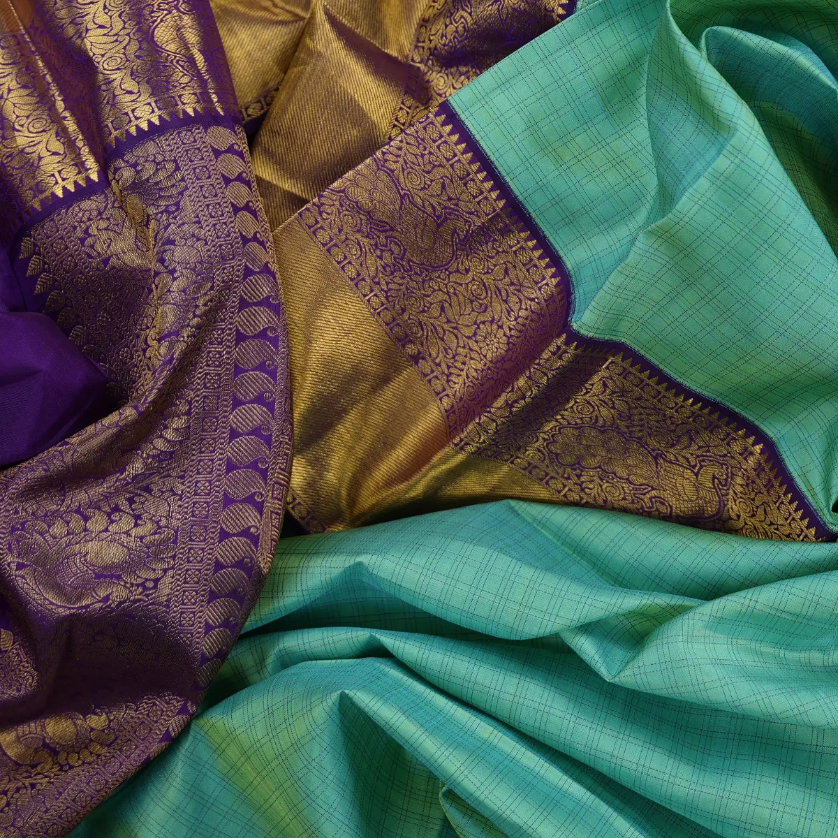 Arani Handloom Silk Saree Pure Golden Jari