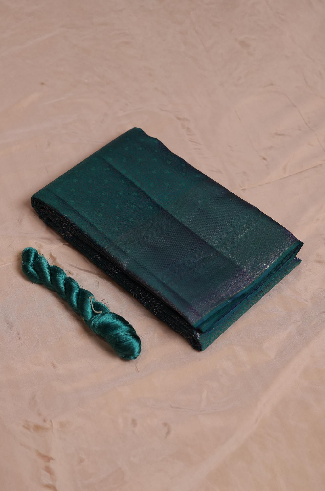 Turquoise Blue Kanchipuram Silk Saree