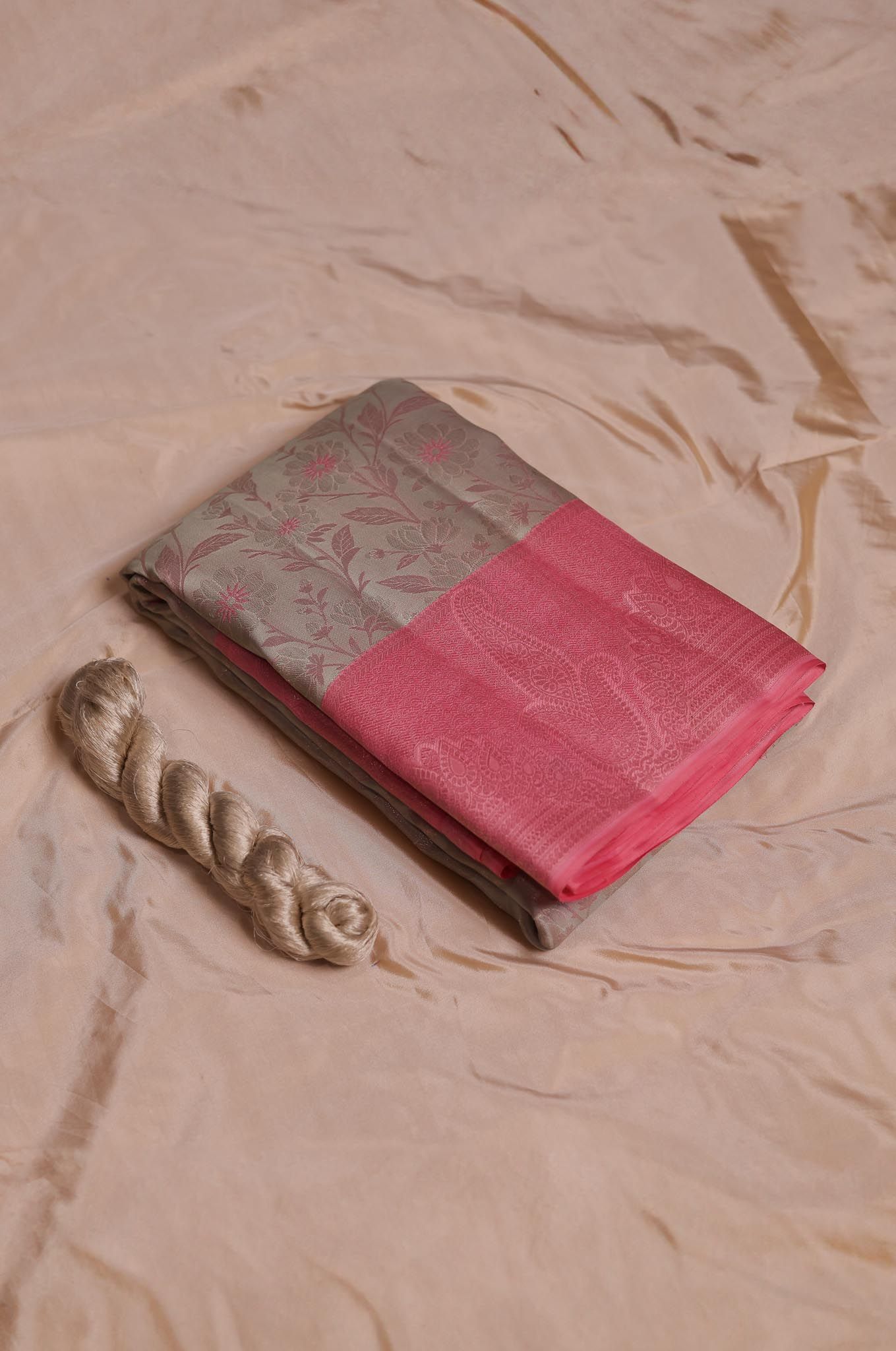 Beige Kanchipuram Silk