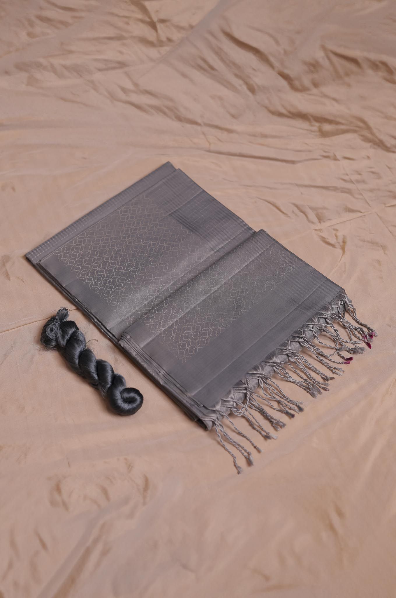Pastal Gray Mayuri Silk Saree