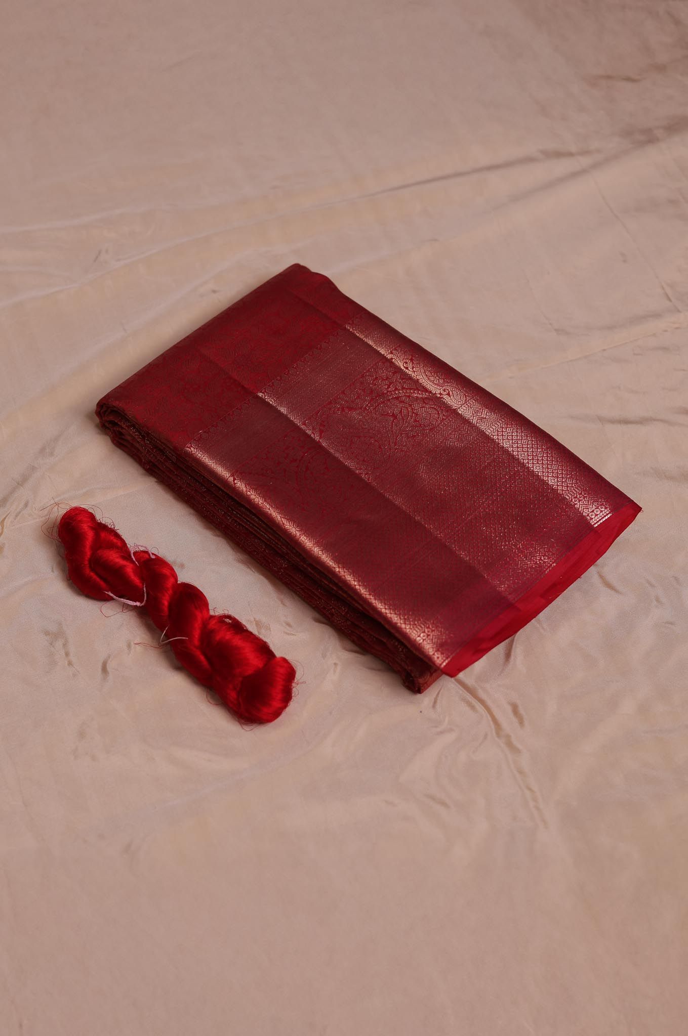 Tomato Pink Kanchipuram Silk Saree