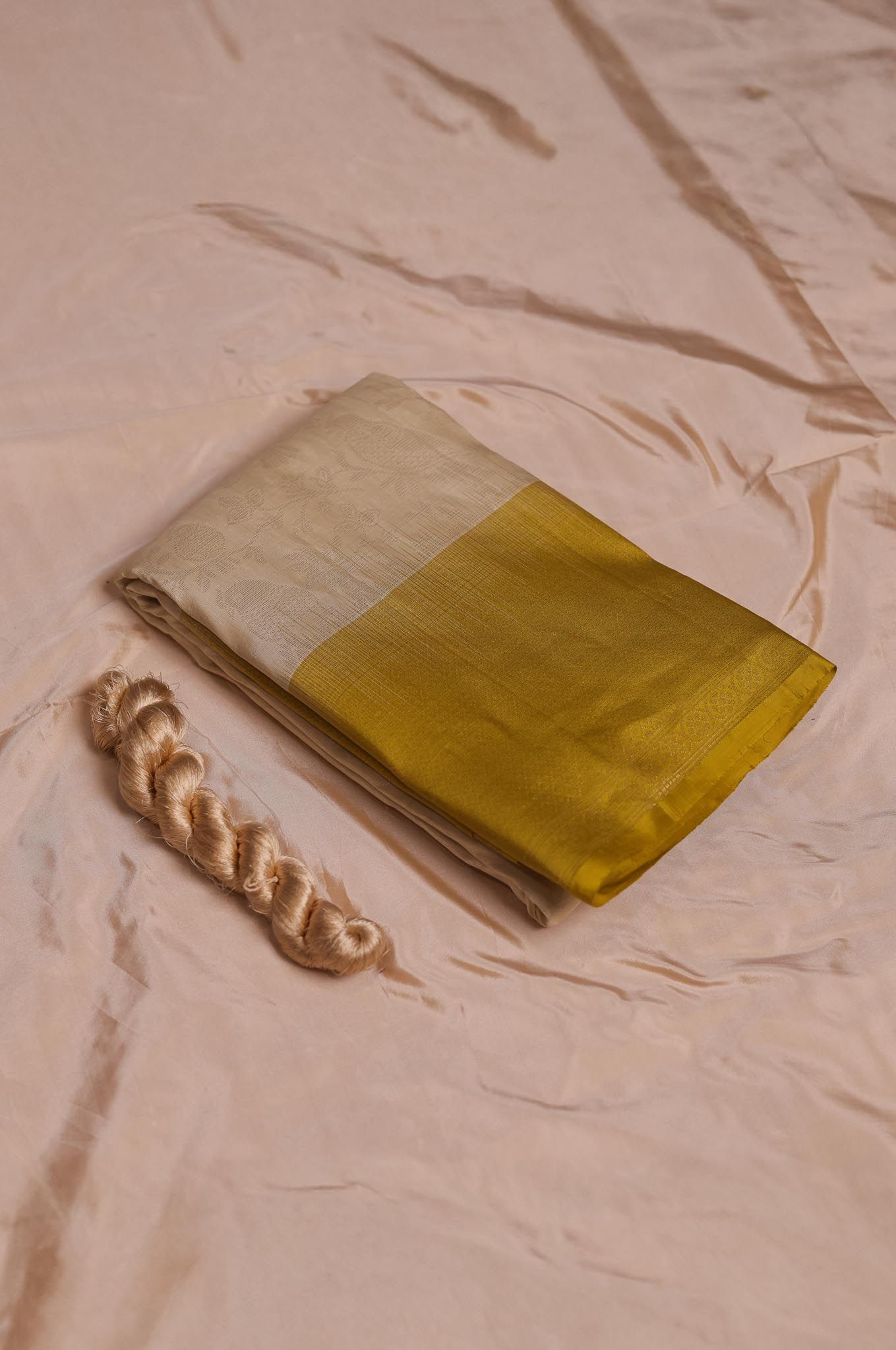 Creamish Myari Silk Saree