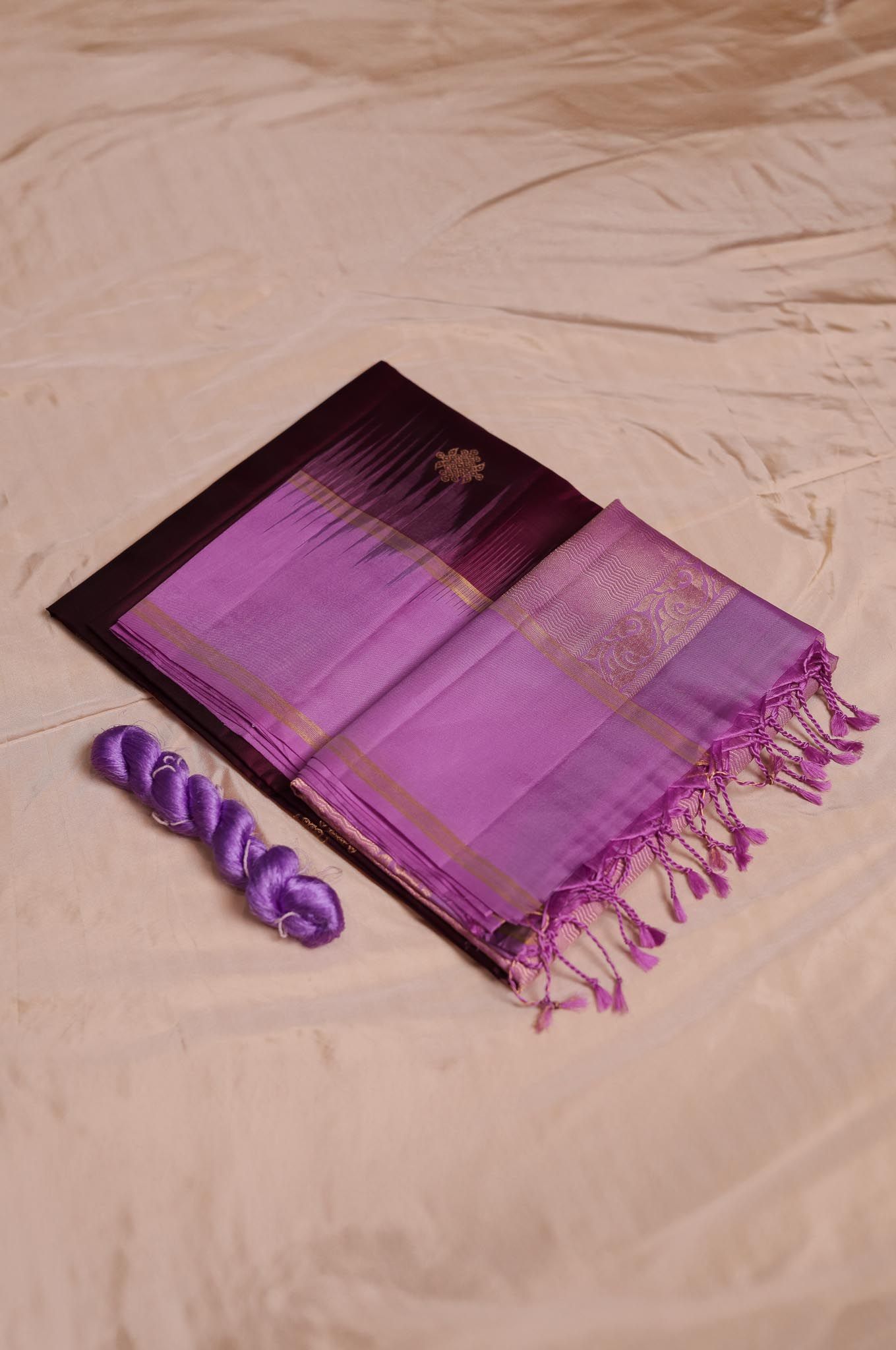 Plum Hot Pink Mayuri Silk Saree