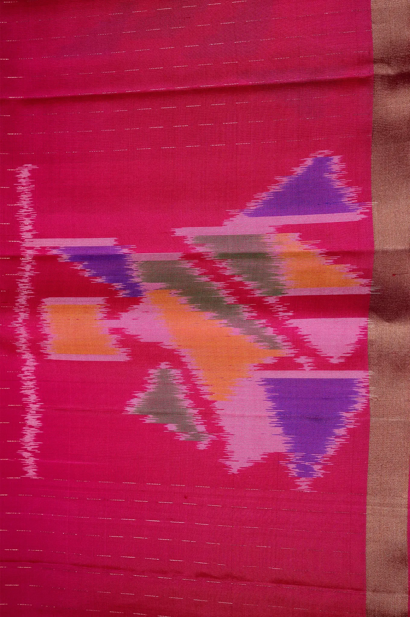 Mayuri Silk Rose Berry Self Saree